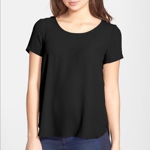 Black Short Sleeve Blouse